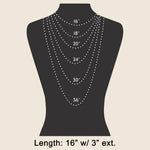 Oval Glass Beads Station Chain Necklace