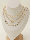 Oval Link Layered Necklace Set