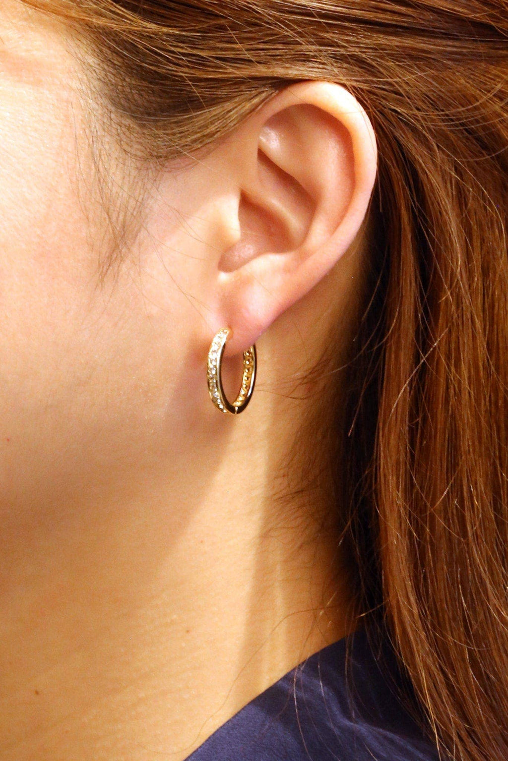 Paved Huggie Hoops