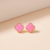 Flower Druzy Stone Stud Earrings