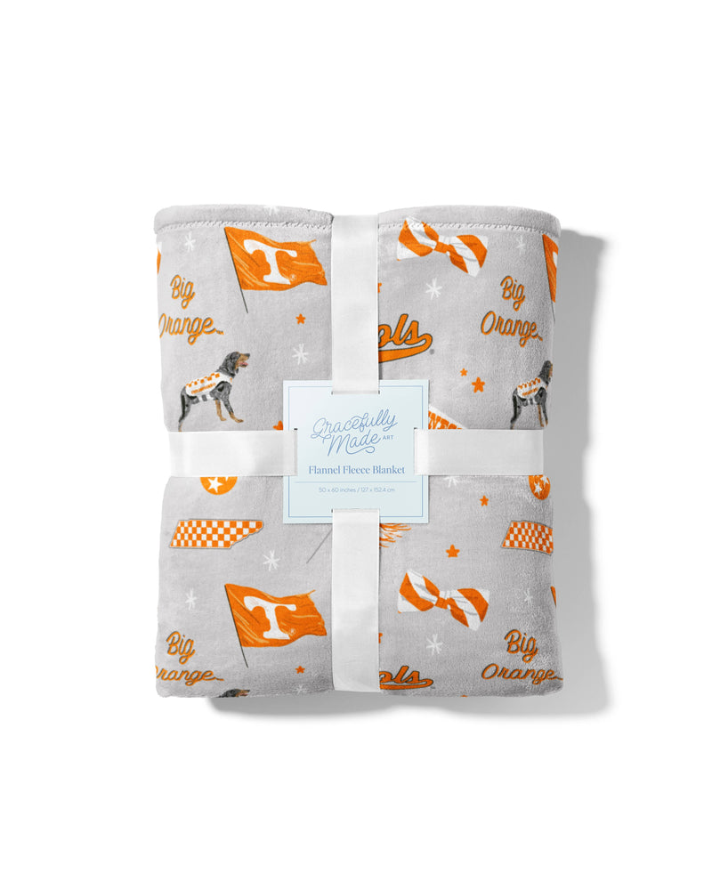 Tennessee Flannel Fleece Blanket Collegiate