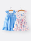 Blue Butterfly Girls Dress Set