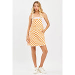 Game Day Checkered Overall Dress
