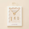 Mama Gold Dipped 18k Teardrop and Flower Charm Necklace