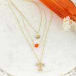 Tennessee Matte Gold Logo Trio Necklace Set