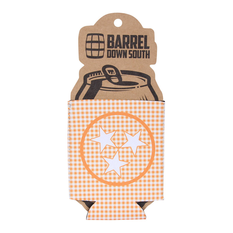 Gingham Tri Star Coozie