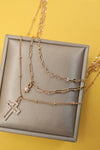 Layered Cross Necklace ￼
