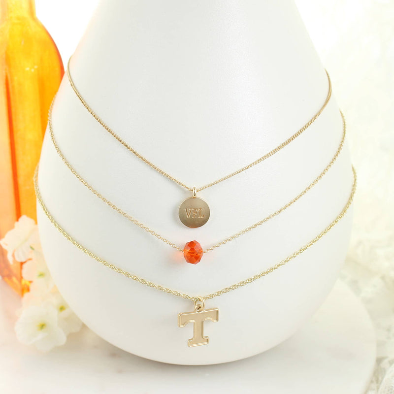 Tennessee Matte Gold Logo Trio Necklace Set
