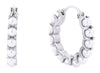 Pearl Pin Catch Hoop Earrings